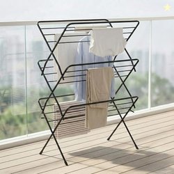 Lifelong Foldable Cloth Drying Stand for Balcony | 3-Tier Heavy Duty L