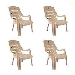 Cello Comfort Sit Set of 4 Chairs (Beige) | Strong and Durable | Easy