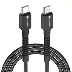 Portronics Konnect X 60W Unbreakable Nylon Braided Cable, 2M Fast Char