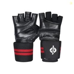 Nivia Wristlock Weightlifting Gloves -Genuine Leather with 3  Designed