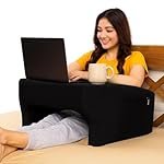 Portia Lap Desk Pillow (68 x 58 Cms) â Portable Laptop Table for Bed, Sofa, or Floor | Ergonomic Design with Armrests for Gaming, Reading, Studying & Working (Grey)