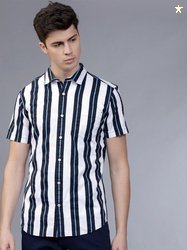 HIGHLANDER Men Striped Slim Fit Shirt