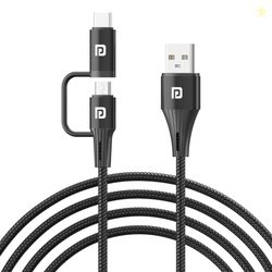 Portronics Konnect J7 20W Fast Charging Cable with Dual Output (Type C