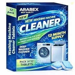 Washing Machine Cleaner Tablets 12 Pack | Deep Cleaning, Deodorizing &