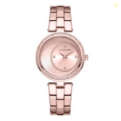 Giordano Unique Analog Watch for Women with Diamond Indices, Stainless