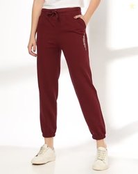 TEAMSPIRIT Women Typographic Print Joggers with Insert Pockets