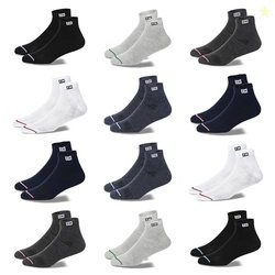 Fitness Mantra 12 Pairs Sports Ankle Cotton Socks | Free Size| Breatha