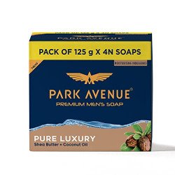 Park Avenue Premium Mens Soaps for Bath  Pure Luxury | 125g (Pack of 4