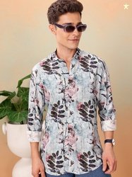 Mast & Harbour Tropical Print Casual Shirt