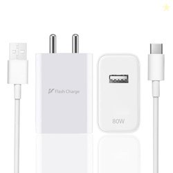 Vivo 80W Flash Charger 3.0 USB-A Power Adapter Compatible with Vivo V2