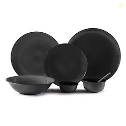 Hitkari Porcelain Grey Night Dinner Set 33 Pcs. | Modern & Trendy Desi