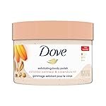 Dove Exfoliating Body Polish Scrub for Delicate & Sensitive Skin with Oatmeal & Calendula Oil, Gently Exfoliates and Moisturizes to Reveal Instantly Soft, Smooth & Healthy Skin, Naturally Derived Ingredients, Sulfate-Free, Floral Fragrance, 298g