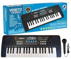 VEBETO Kids Piano Keyboard with Mic (1 Year Warranty) 37 Keys 8 Rhythm