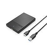 Cablet 2.5 Inch SATA USB 3.0 HDD/SSD Portable External Enclosure for 7mm and 9.5mm, Tool-Free Design, Supports UASP Max 6TB