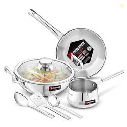Bergner TriPro 7 Pcs Triply Stainless Steel Induction Bottom Cookware