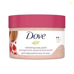Dove Body Polish Exfoliating Scrub, Moisturizing Shea Butter and Pomeg