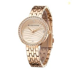 Giordano Analog Stylish Watch for Women with Crystal Bezel & Textured