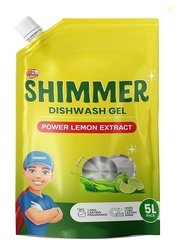 Shimmer Dishwash Gel  5L Family Pack | Non-Toxic & Eco-Friendly | Toug