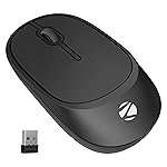 Zebronics Wireless Mouse, 2.4GHz, 1200 DPI, 3 Buttons, High Precision, Comfortable & Ergonomic Design, Lightweight, Power-Saving Mode, USB Nano Receiver (Dazzle 10, Black)