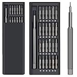 24 in 1 Mini Screwdriver Set with Case, Small Flathead Magnetic Screwdriver Kit for Electronics, PC, Watches, Glasses, Phones, Jewelry, Black