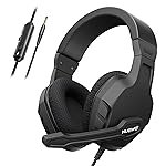 NUBWO U3 3.5mm Gaming Headset for PC, PS4, Laptop, Xbox One, Mac, iPad, Nintendo Switch Games, Computer Game Gamer Over Ear Flexible Microphone Volume Control with Mic – Black