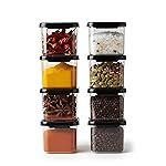 Air Tight Kitchen Containers Kitchen Storage Box for Pulses, Cereals, Grains, Dry Fruits, Pantry Organization, Kitchen Accessories Items for Home, Food Grade (500 ML,Set of 8)