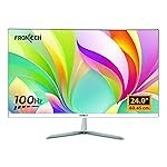 FRONTECH 24 Inch (60.45 Cm) LED Monitor, IPS Panel, 250 Nits, 100Hz, FHD 1920×1080, HDMI, VGA, Slim Bezel Design & Wall Mountable, (MON-0072,White)
