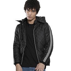 The Indian Garage Co Men Black Slim Fit Solid Puffer Jacket