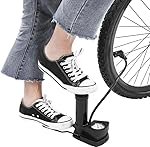 Portable High Pressure Foot Air Pump with Heavy Compressor Cylinder & Pressure Gauge for Bicycle, Car, Motorbike, Football, and Tubeless Tyres | Durable Floor Cycle Pump â Black