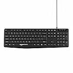 amazon basics Wired Keyboard with 104 Keys for Windows, Mac OS Computer