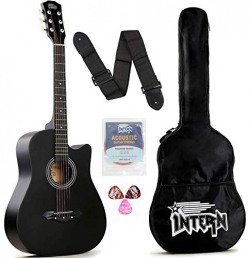 Intern 38 Inch Acoustic Guitar for Beginners with Bag, Strap, Strings,