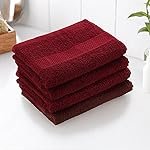 Earthy Fables Nebula Hand Towel â Pure Carded Cotton, Soft, Absorbent, Quick Dry & Skin-Friendly Towel for Gym/Travel, 60 x 40 cm, 400 GSM â Pack of 4, Wine