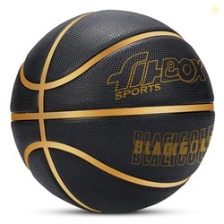 FitBox Sports BlackGold Basketball Ball|Professional Match Ball for In