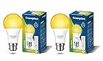 Crompton Dyna Ray LED Bulb | 12W | Warm White | B22 Base | 180 Degree Coverage | 4kV Surge Protection | 440V High Voltage Protection | Pack of 2