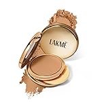 Lakme Unreal Dual Cover Pressed Powder, 2 In 1 Compact + Foundation, Non Cakey Coverage, Lightweight & Long Lasting Compact, 30 Cinnamon,9g