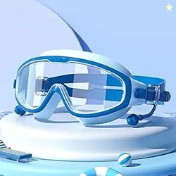 wolpin Silicone Swimming Goggles with Ear Plugs for Kids & Free Protec