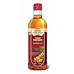 Fortune Premio Cold Pressed Mustard Oil 1L Bottle | Rajasthan Mustard Seeds | Rich in Omega 3 & 6 (PUFA) | Natural Antioxidants | Strong Aroma | Ideal for Frying & Pickles
