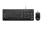 Lenovo 110 Keyboard & Mouse Wired Combo| Waterproof Exoskeleton | Splash Proof Keys| 1600 DPI Full Size Mouse | Non-Slip Scroll Wheel| One-touch Co-pilot key| Adjustable Keyboard Stand | 3 Yr Warranty