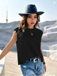 SZN Women Solid Cotton T-shirt