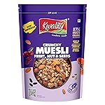 Kwality Muesli Fruit and Nut 500gram | 76% Multi Grains | No Maida | Natural Source of Vitamin & Iron | High in Protein & Fiber | Low Fat & Cholesterol | Healthy Food & Breakfast Cereal