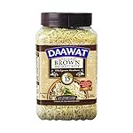 Daawat Brown, Cooks in 15-minute, Full Bran Intact, Fibre-Rich Basmati Rice Jar, 1 Kg