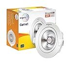 Wipro Garnet 6 W Slim COB Downlight for False Ceiling | Warm White (2700 K) | Ceiling or Cabinet Light with Adjustable Optics | Pack of 1