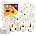 MontoPack Unscented White Tealight Candles Bulk [100] | 6 Hours of Smokeless, Dripless, Long Lasting Burning Paraffin Tea Lights | Small Votive Mini Candles for Home, Shabbat, Weddings & Emergencies