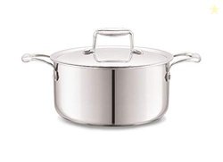 Cello Tri-Ply 20 cm Stainless Steel Cookware Casserole, 3 LTR | Tri-Pl