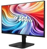 acer KA270 P6 27 Inch IPS Full HD Backlit LED Monitor I 144Hz Refresh Rate, 1MS VRB, AMD FreeSync I 99% sRGB I 1 x VGA 1 x HDMI with Inbox HDMI Cable I Zero Frame Design I Eye Care I Stereo Speakers