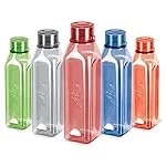 MILTON Prime Pack of 5 Water Bottles, 1 Litre Each I BPA Free I Food Grade Fridge Bottle Set I Leak Proof Bottles for Travel, Work, Assorted