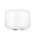 Pure Source India Ultrasonic Aroma Diffuser & Humidifier, with 7 Colorful Led Lights, 500ml, Electric Room Freshener, Cool Mist, White
