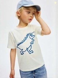 H&M Embroidery-Motif Cotton Tshirt