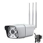 smars Â® 2-Way Audio 1080P HD Ethernet Wireless Wi-Fi 4G SIM Card Bullet Outdoor ONVIF CCTV Security IP Camera with SD Card Slot, White
