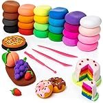 Eclet (Pack of 12) Air Dry Clay, Colorful Children Soft Clay, Creative Art Crafts, Gifts for Kids-Multi Color. Non-Toxic Modeling Magic Fluffy Foam Bouncing Clay Putty Kit for Kids with Tools .11